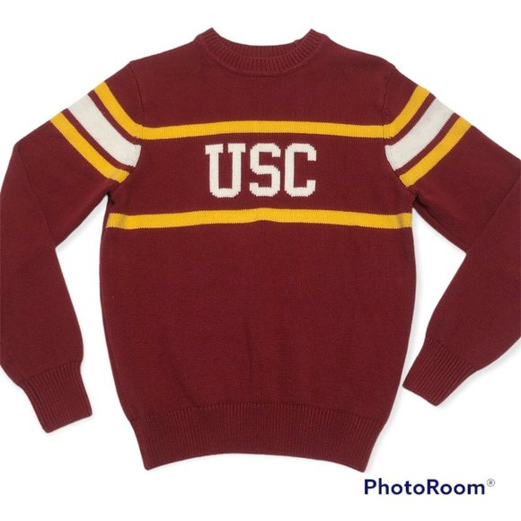 Usc Trojans College Knit Sweater Size S 